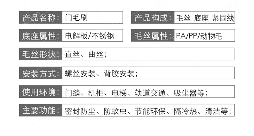 门毛刷