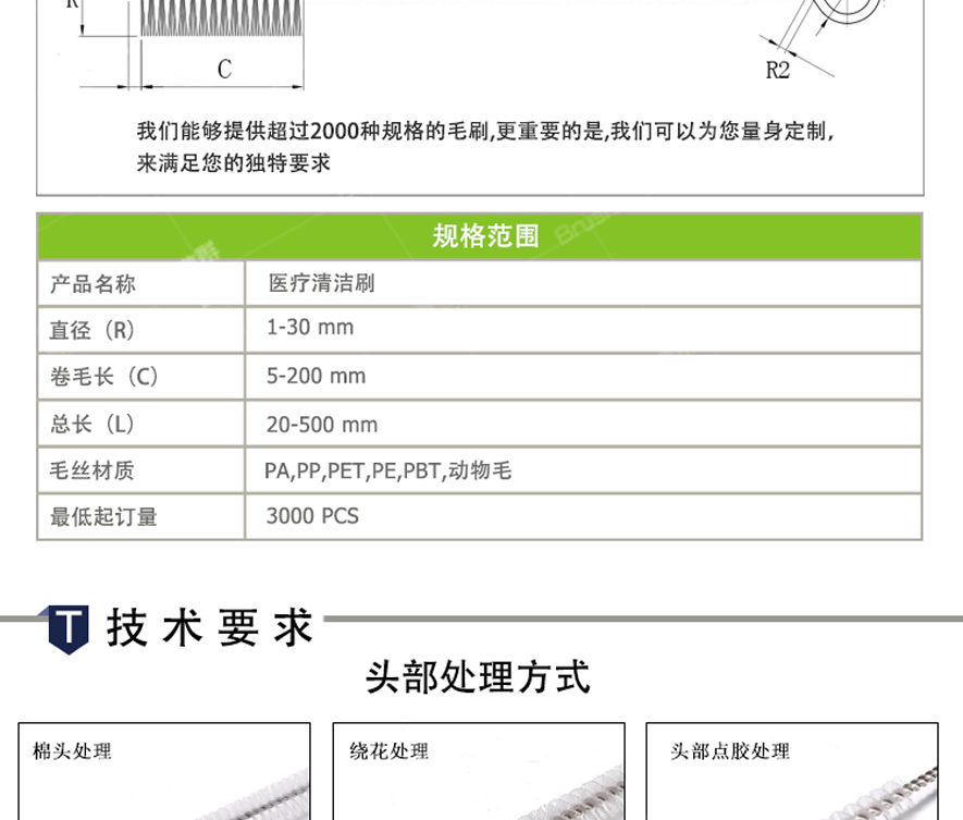 医疗刷规格范围