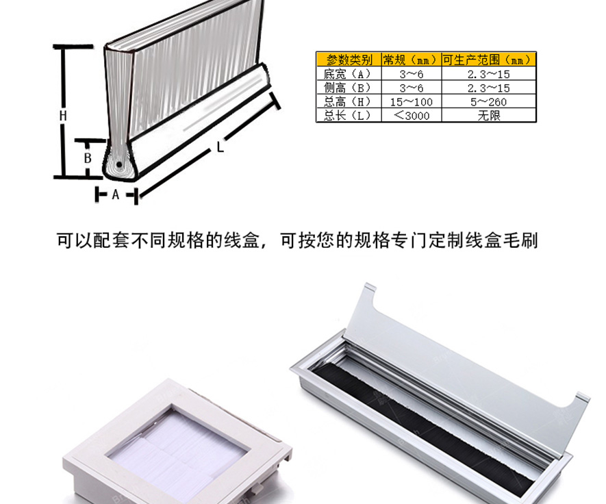 线盒毛刷