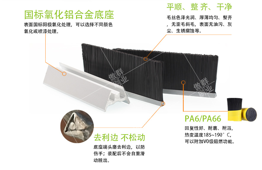 自动扶梯两侧的毛刷