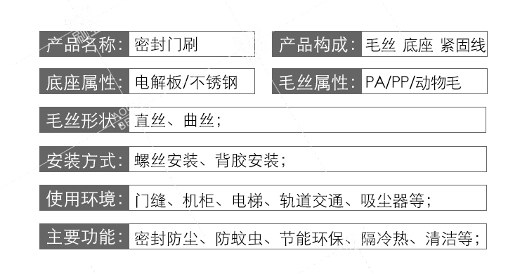 门底条刷