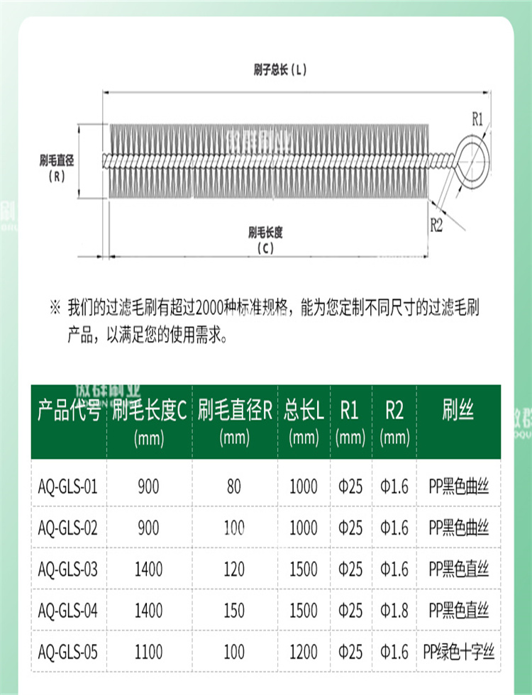 傲群过滤鱼池毛刷参数图01